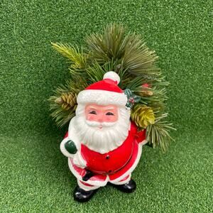 Vintage Inarco Japan Ceramic Santa Claus Planter Figurine